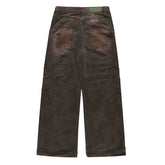 Pleated Washed Jeans